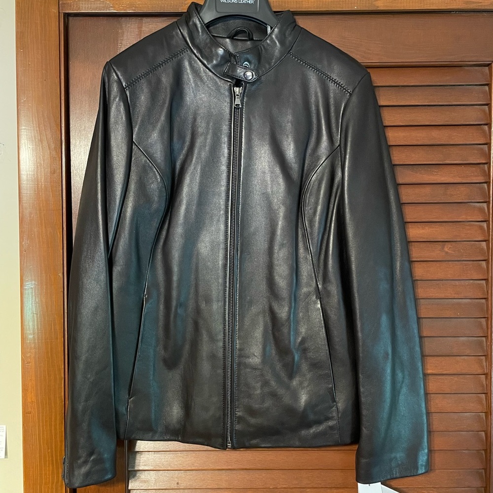 NWT Wilson’s Leather Moto Jacket SZ M